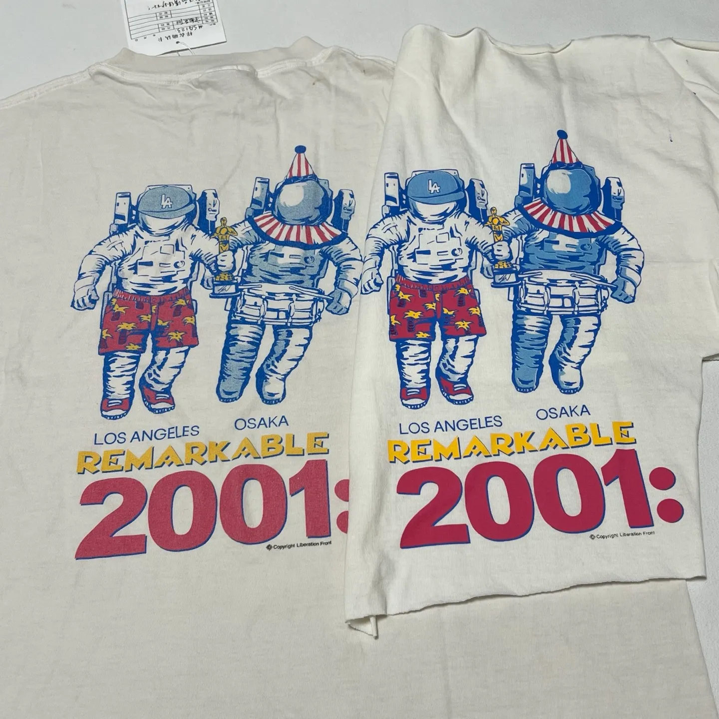 Printing pattern SAINT Mxxxxxx × Sean Wotherspoon SW_SS TEE/ASTRO/WHT SW joint retro enzyme washed old tee Astronaut distressed short-sleeved off-white S-XL Correct version Customized SW joint washing water label Original development Made without looking at pictures Printing pixel level restoration Handmade acrylic ready-made clothing graffiti ink